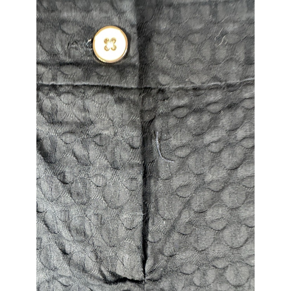 Crown & Ivy Black Scalloped Eyelet Shorts | Preppy Summer Tailored Shorts Sz 8 - Picture 2 of 7